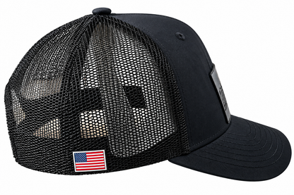 Black trucker hat