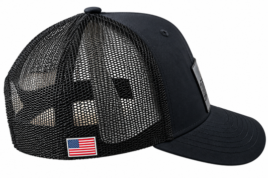 Black trucker hat