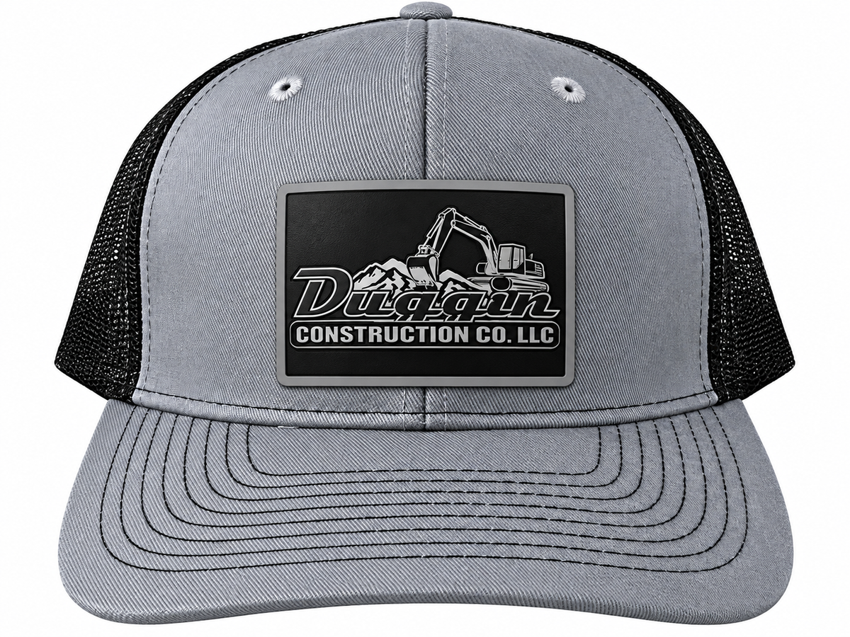 Grey and black trucker hat