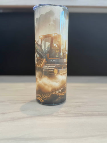 Sublimation Tumbler with excavator image